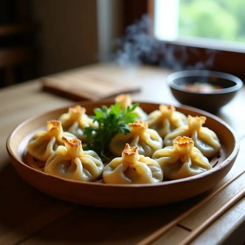 Dumplings Tibetanos de Yak y Ebollition: Receta Auténtica al Vapor