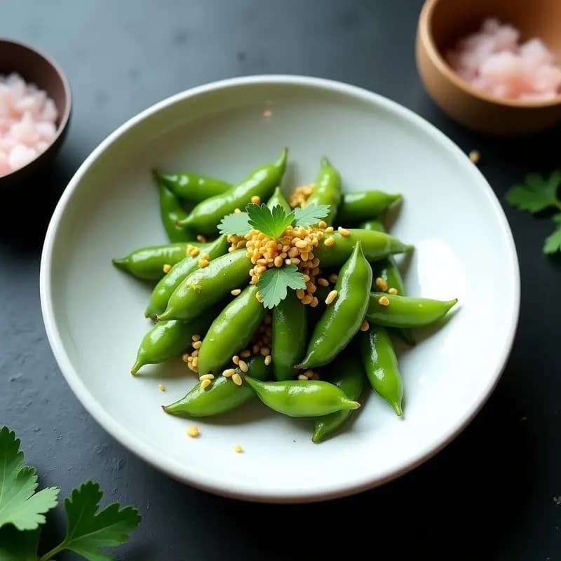 Edamame Trufado con Sal de Himalaya y Limón: Aperitivo japonés elegante en 5 minutos