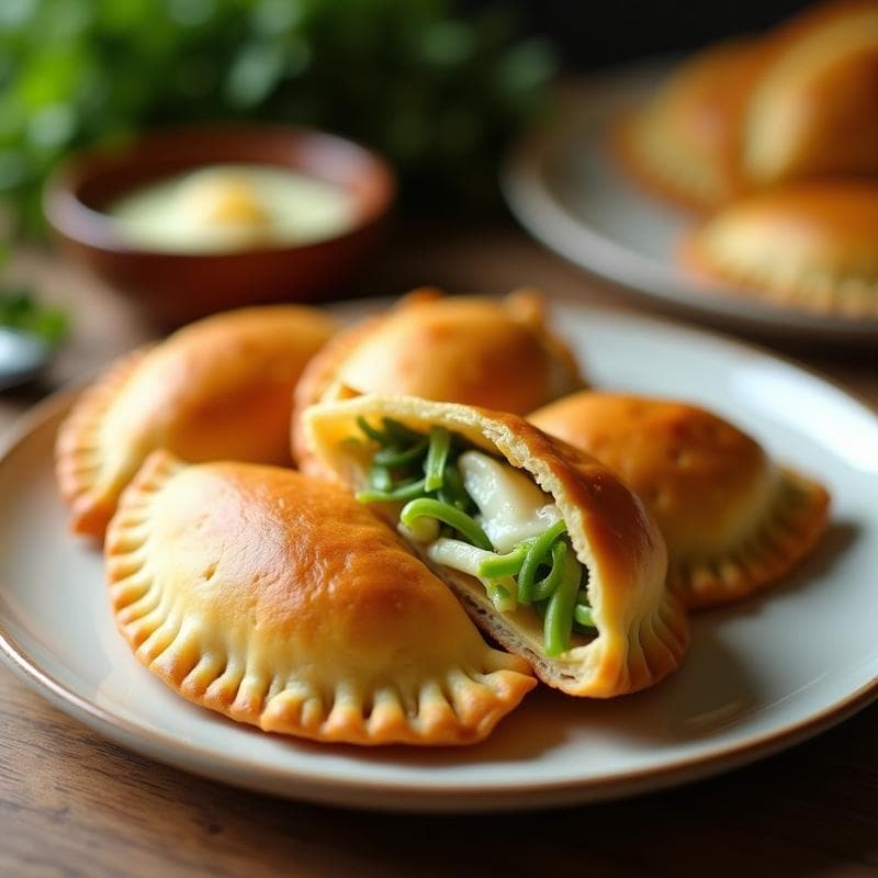 Empanadas de Mango Verde y Queso Panela: Receta Filipina Crujiente en Airfryer