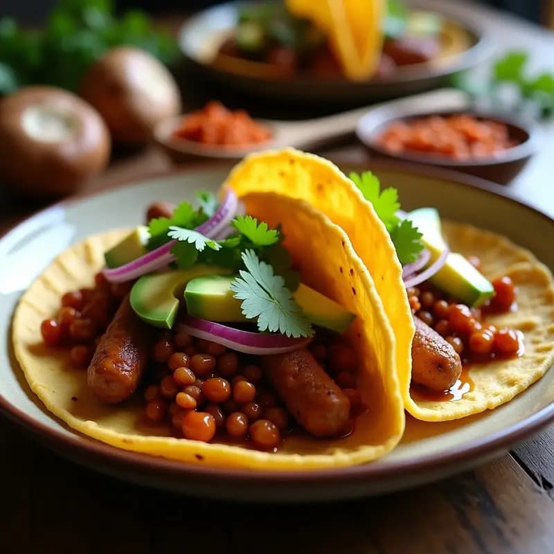 Embutido de Lentejas y Champiñones: Receta Mexicana Vegana para Tacos o Tortas en 40 Minutos