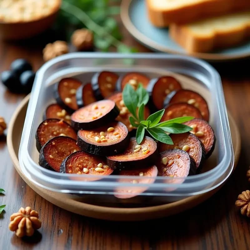 Embutidos de Berenjena Ahumada y Nueces: Receta Vegana de Inspiración Española para Tupper