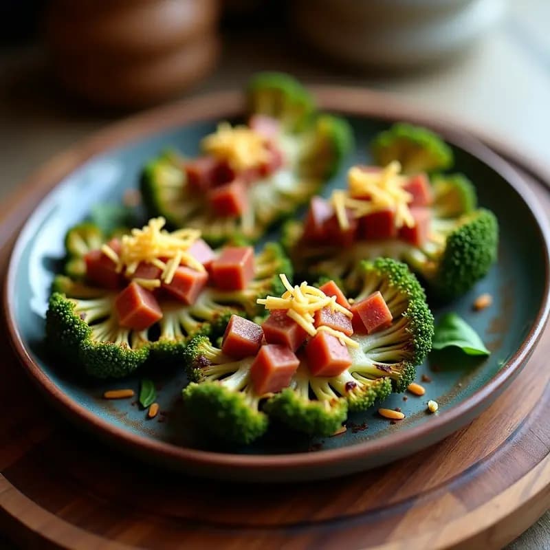 Embutidos de Chorizo y Alcachofa en Hoja de Brócoli: Tapa Creativa Sin Pan en Airfryer