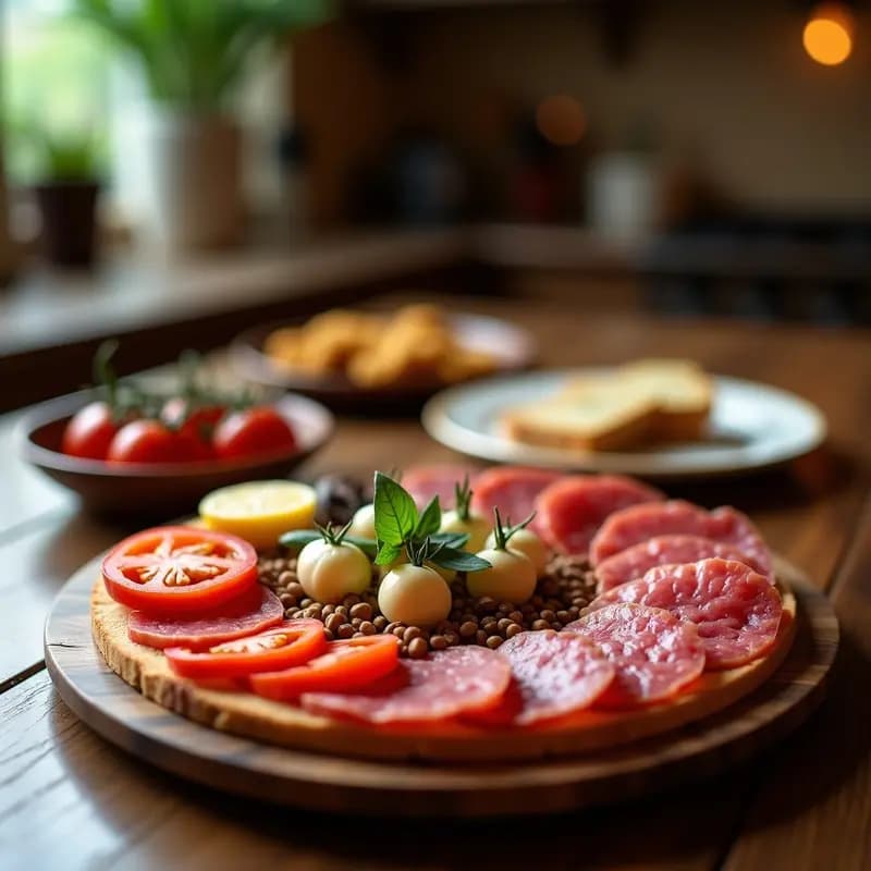 Embutidos Ibéricos con Pan con Tomate: Tabla de Tapas Españolas en 10 Minutos
