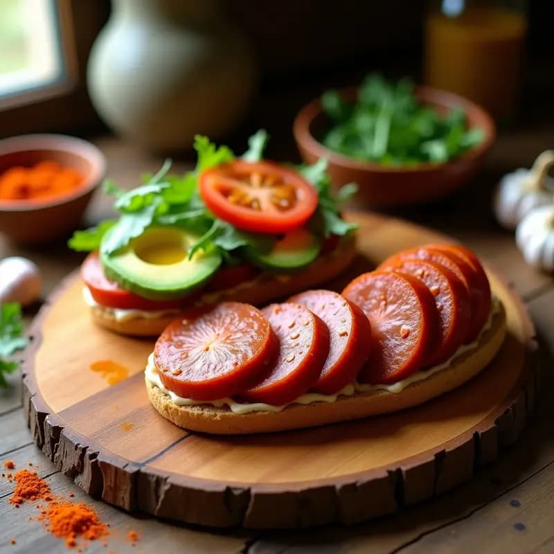 Embutidos de Soja Ahumada y Pimentón: Receta Vegana Española para Sandwiches