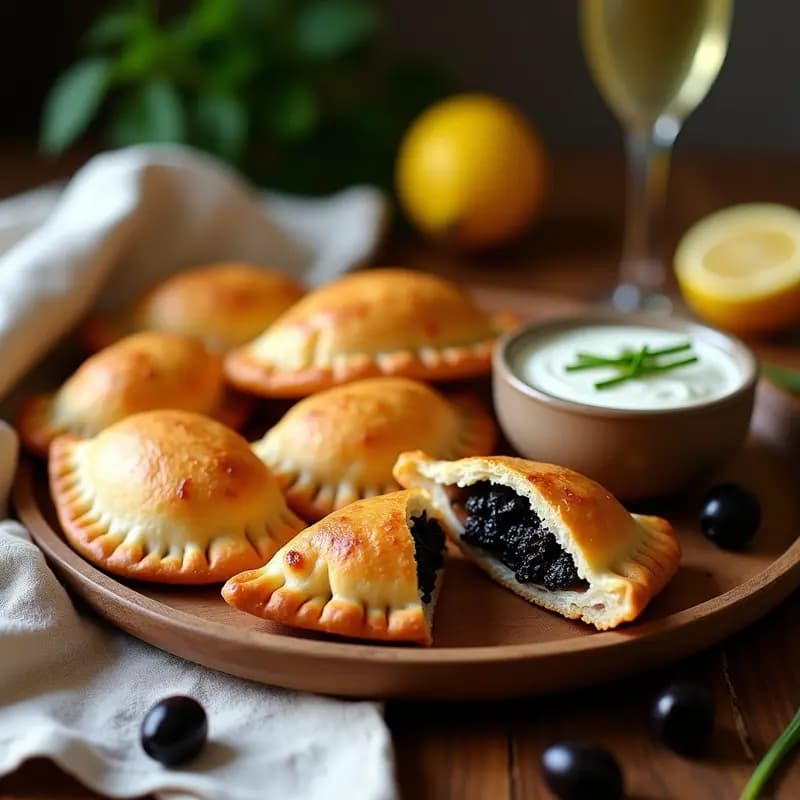Empadas de Palmito con Crema de Aceitunas Negras: Aperitivo Brasileño Vegano en Airfryer