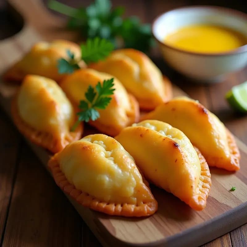 Empadas de Palmito y Queso Catupiry: Aperitivo Brasileño en Masa de Yuca