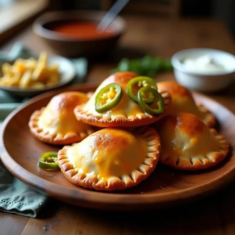 Empanada de Carne con Queso Cheddar y Jalapeños: Versión Tex-Mex de un Clásico