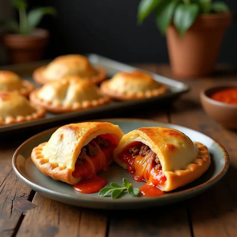 Empanada de Carne con Queso Fundido y Salsa de Pizza: Receta Argentina Crujiente