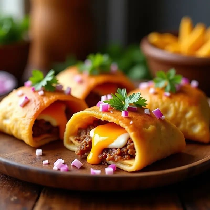 Empanada de Carnitas y Queso Fundido con Masa de Doritos: Receta Mexicana Crujiente