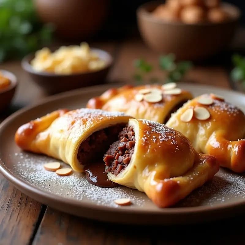 Empanada de Chocolate y Chorizo: Fusión de Sabores Dulces y Salados en una Masa Crujiente
