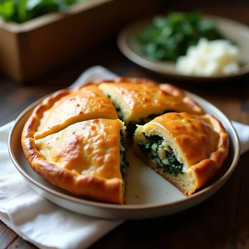 Empanada Galaica de Zamburiñas y Espinacas: Receta de Mar en Molde Redondo