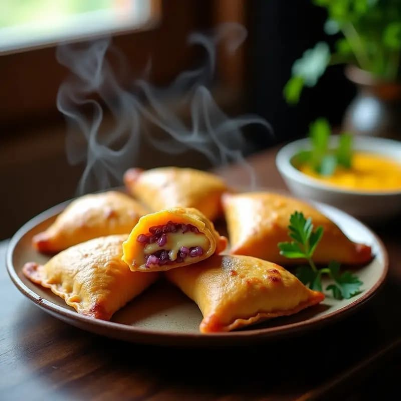 Empanada de Maíz Morado y Queso Fresco: Receta Boliviana en Airfryer con Salsa de Ají