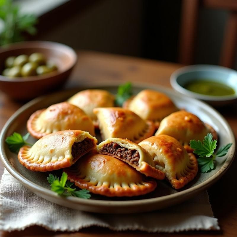 Empanada de Masa de Mandioca con Carne de Res y Aceitunas: Receta Argentina en Airfryer