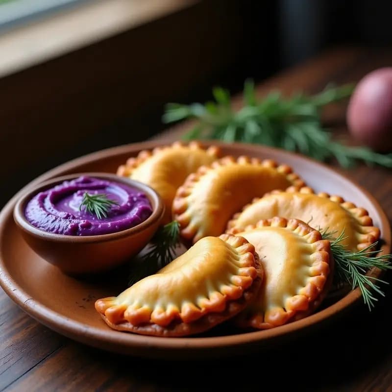 Empanadas de Carne de Alce con Puré de Camote Morado: Receta Canadiense Paleo en Airfryer
