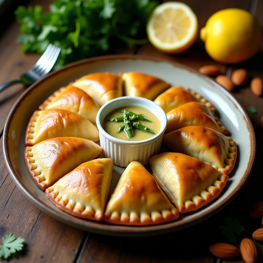 Empanadas de Harina de Almendra y Espárragos con Salsa de Limón: Receta Argentina Sin Gluten