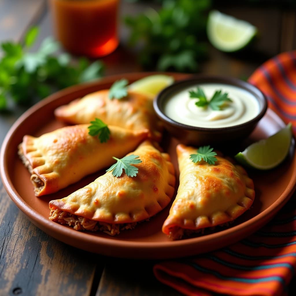 Empanadas de Masa de Almendra con Relleno de Pollo al Chipotle: Receta Mexicana Sin Gluten en Airfryer