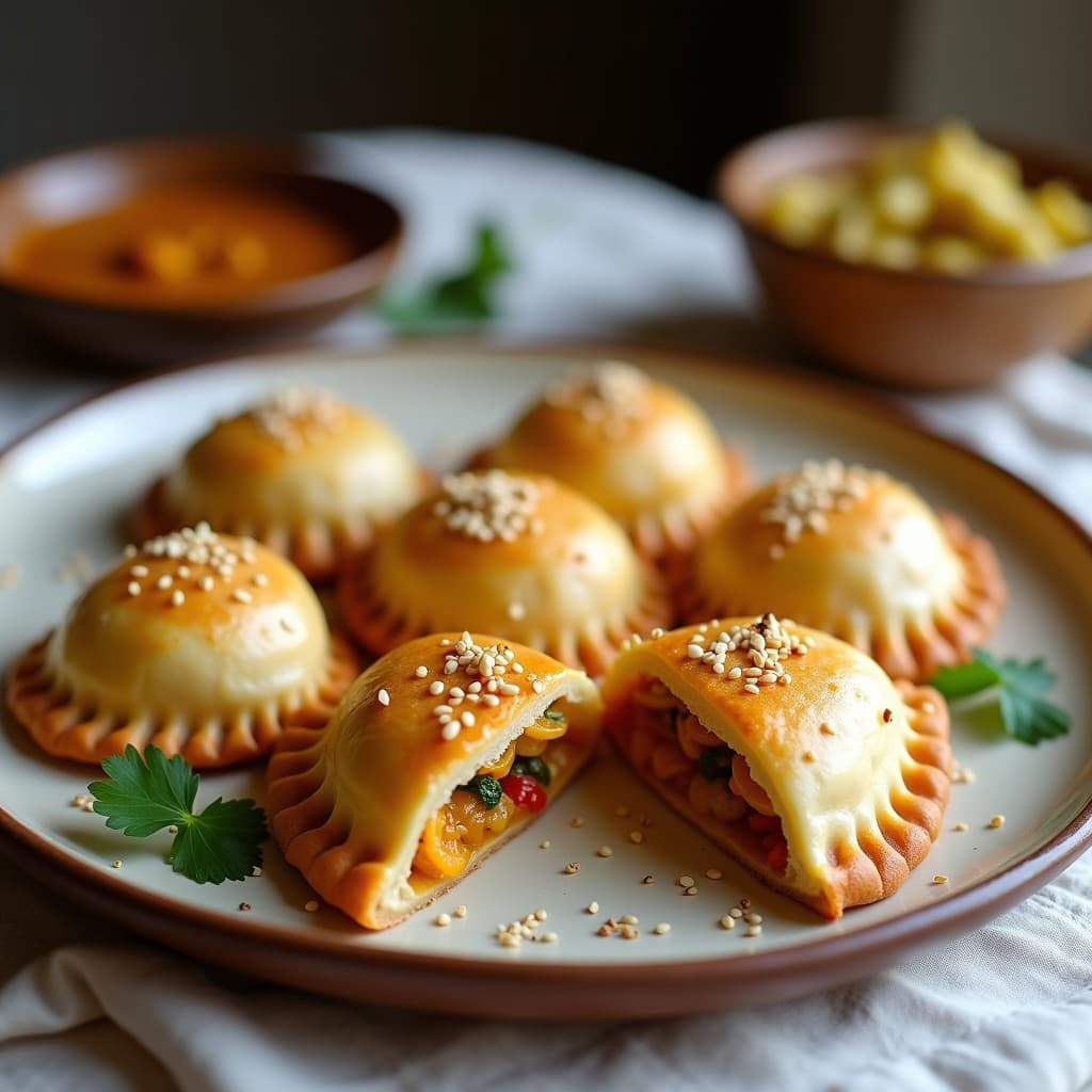 Empanadas de Masa de Almendra Rellenas de Pollo al Curry: Receta Argentina Keto