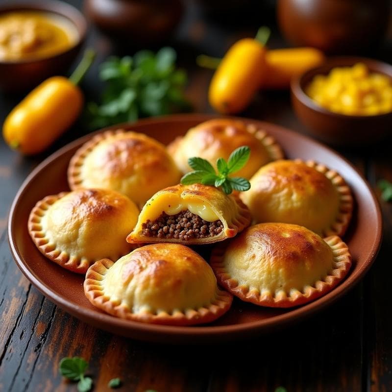 Empanadas de Carne de Alpaca y Queso de Oveja: Receta Andina en Airfryer con Ají Amarillo