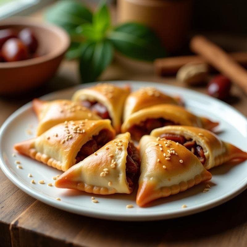 Empanadas Árabes de Dátiles y Nuez: Receta Tradicional en Olla Express