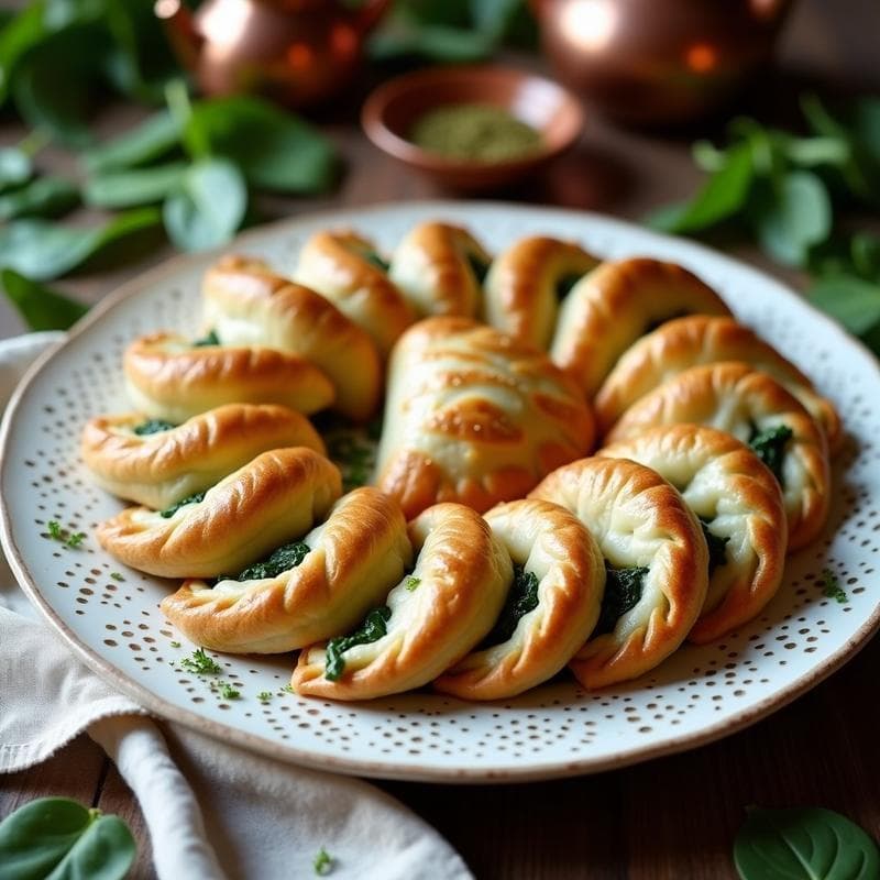 Empanadas Árabes de Espinacas y Queso Akkawi: Receta al Horno con Hojaldre Casero