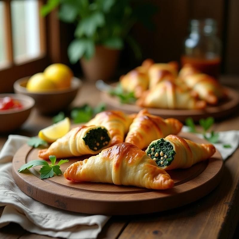 Empanadas Árabes de Espinacas y Piñones: Receta al Horno con Masa Filo Sin Gluten