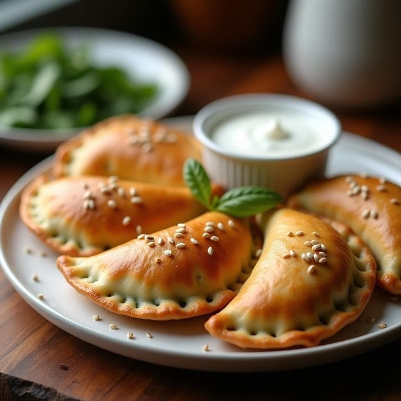 Empanadas Árabes de Espinacas y Queso Akkawi: Receta en Airfryer con Masa de Yogur
