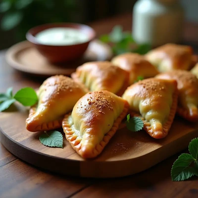 Empanadas Árabes de Espinacas y Sumac con Masa de Yufka: Aperitivo Libanes Crujiente