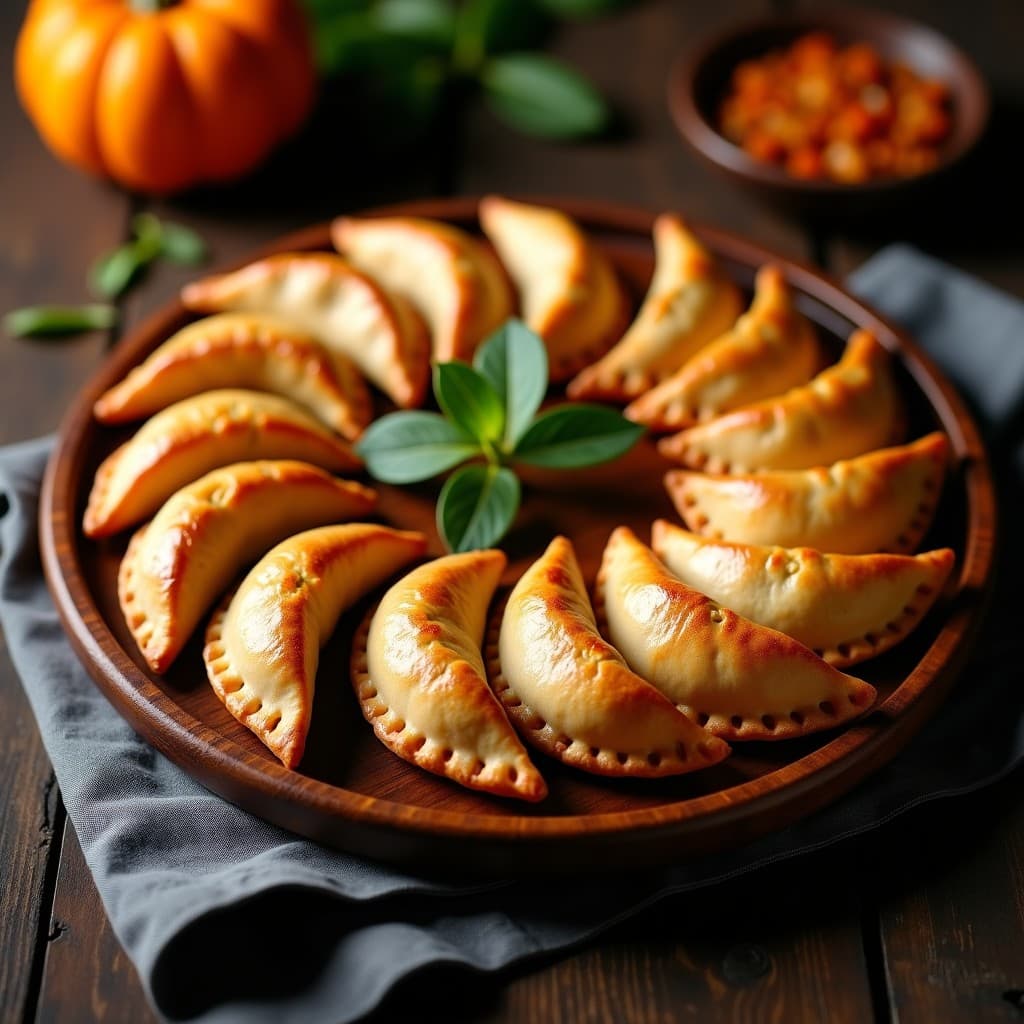 Empanadas Argentinas de Carne de Res y purgá de Calabaza en Horno: Receta Tradicional con Masa Integral
