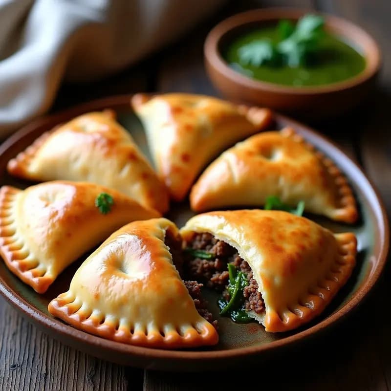 Empanadas Argentinas de Carne con Salsa Chimichurri: Receta en Thermomix y Alta en Hierro