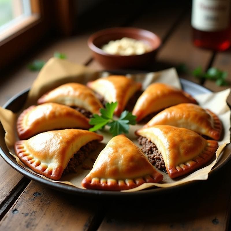 Empanadas Argentinas de Carne Cortada a Mano: Receta Tradicional con Toque Casero en 1 Hora