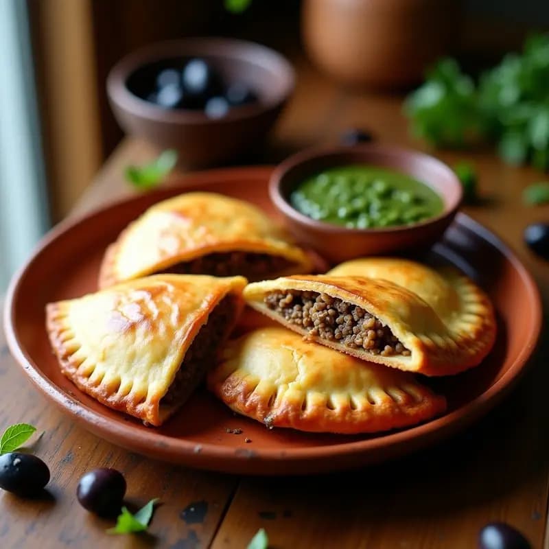 Empanadas Argentinas de Carne Vegana y Aceitunas: Receta Tradicional con Masa de Yuca