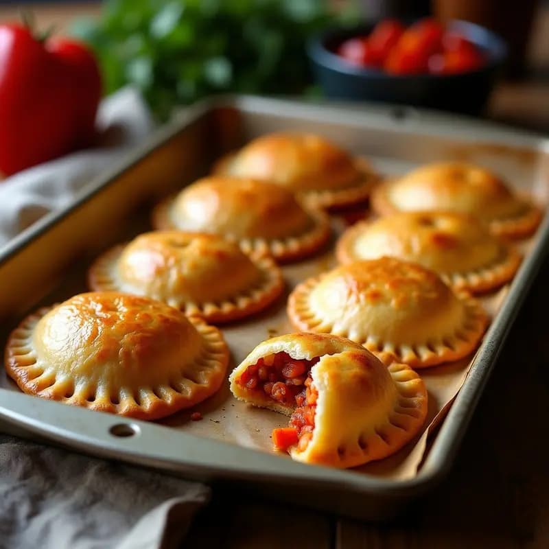 Empanadas Argentinas de Soja Texturizada y Morrón: Receta Vegana Crujiente en el Horno