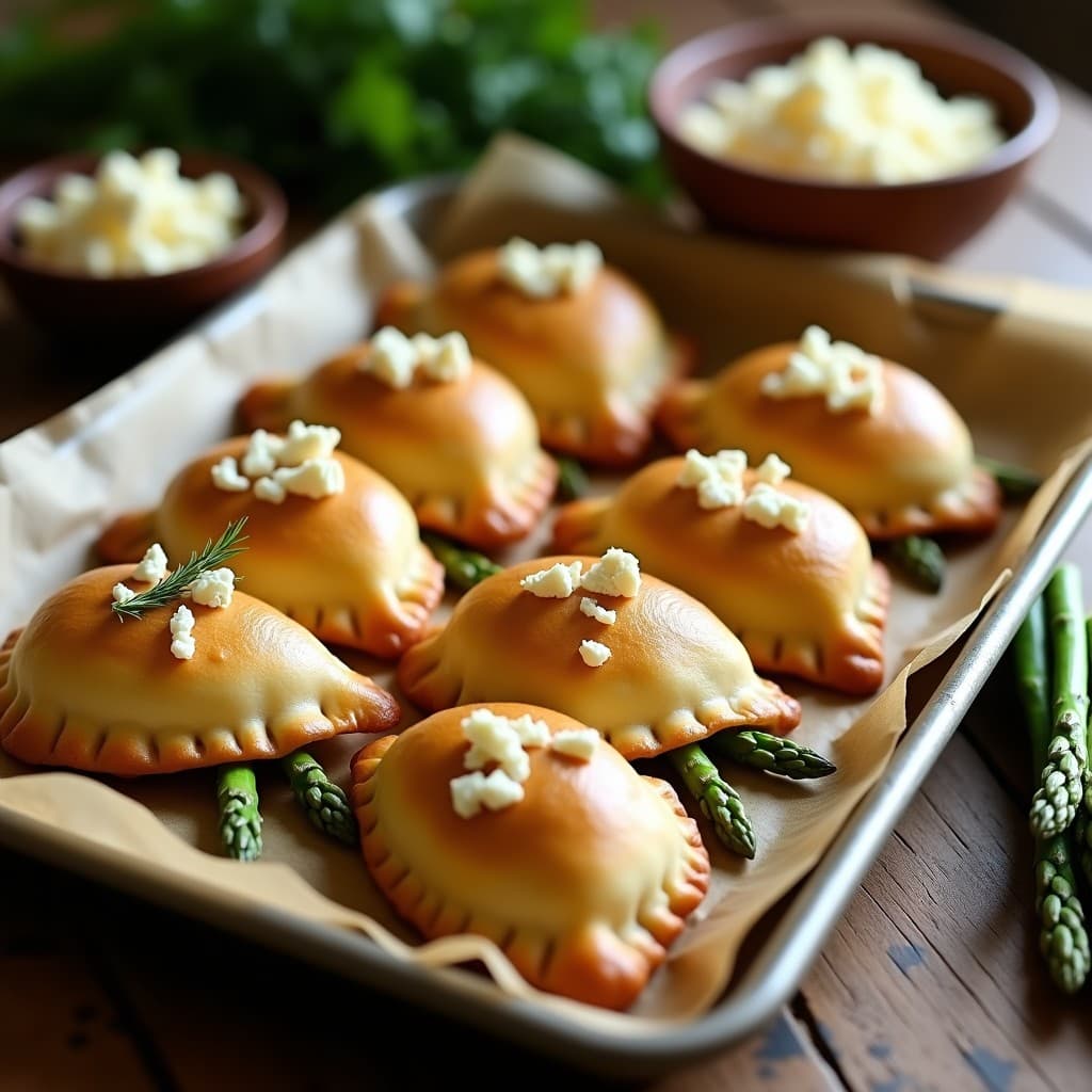 Empanadas de Harina de Arroz Rellenas de Espárragos y Queso de Cabra: Receta Argentina Sin Gluten