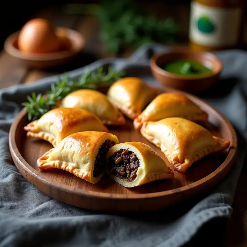 Empanadas de Masa de Arroz Rellena de Hongos Portobello: Receta Argentina Sin Gluten
