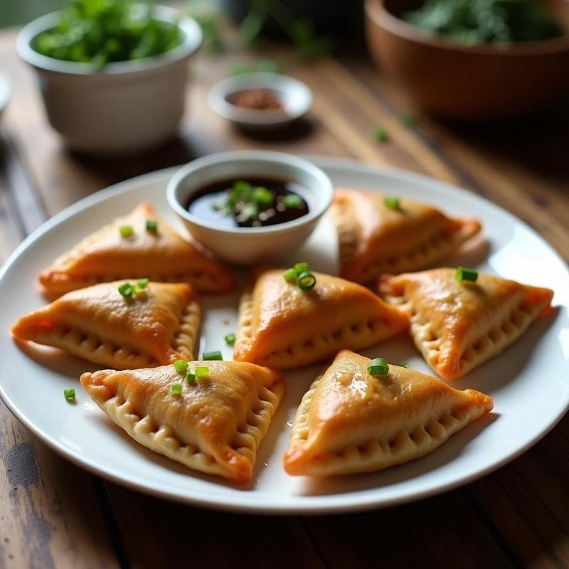 Empanadas de Harina de Arroz y Hongos Shiitake: Receta China Sin Gluten en Airfryer