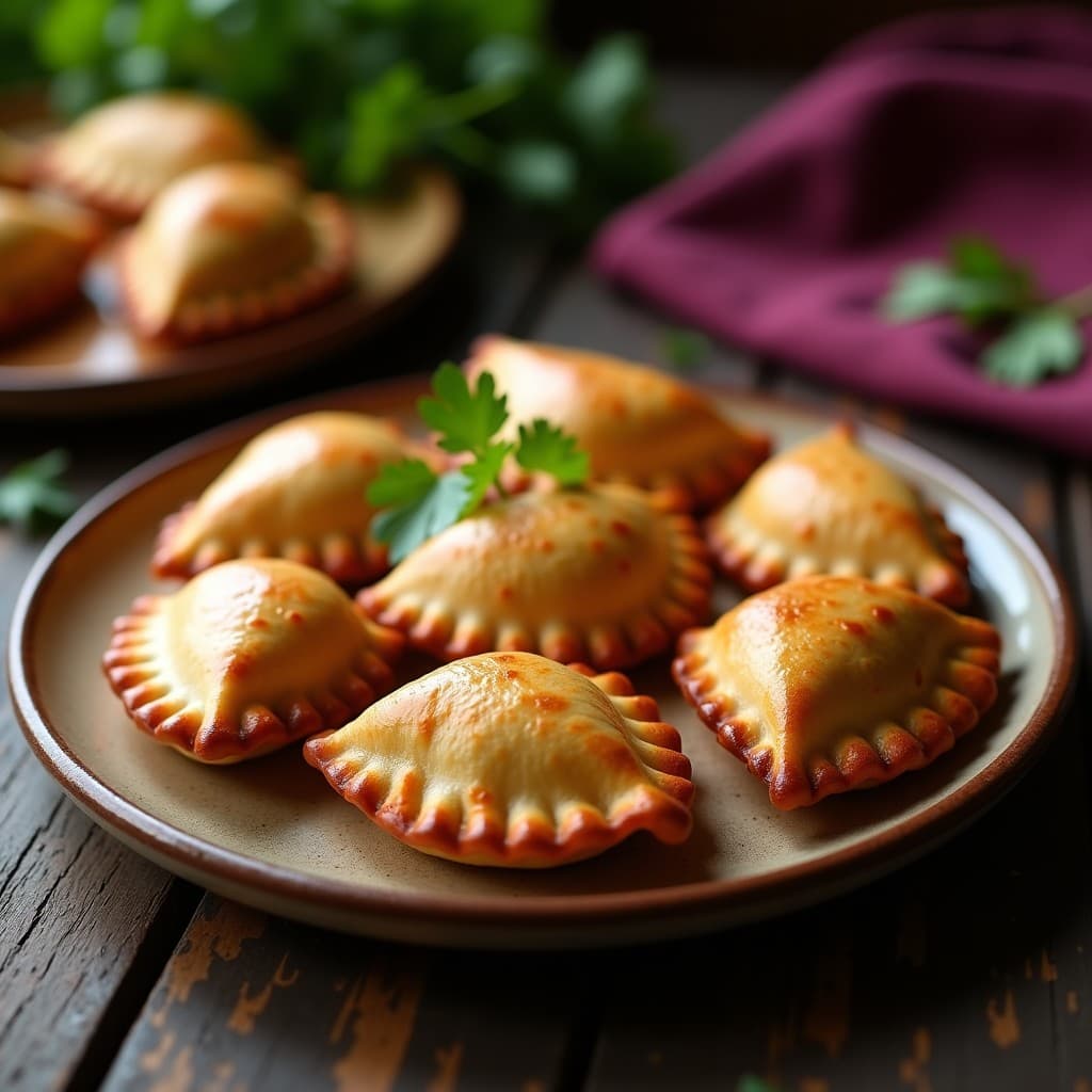 Empanadas de Arroz Morado Rellenas de Queso de Anacardos: Aperitivo Peruano Sin Gluten
