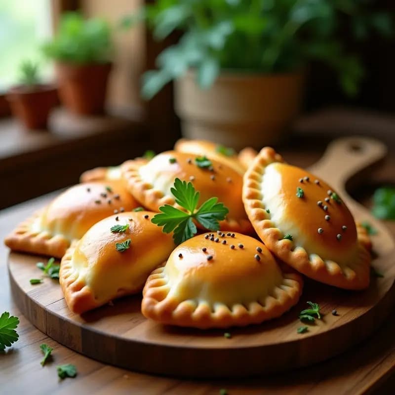 Empanadas Austriacas de Queso Topfen y Perejil: Receta Tradicional con Masa de Levadura