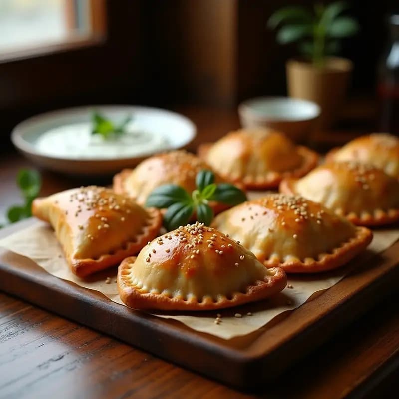 Empanadas de carne de avestruz y Damasco: Receta Australiana Gourmet al Horno