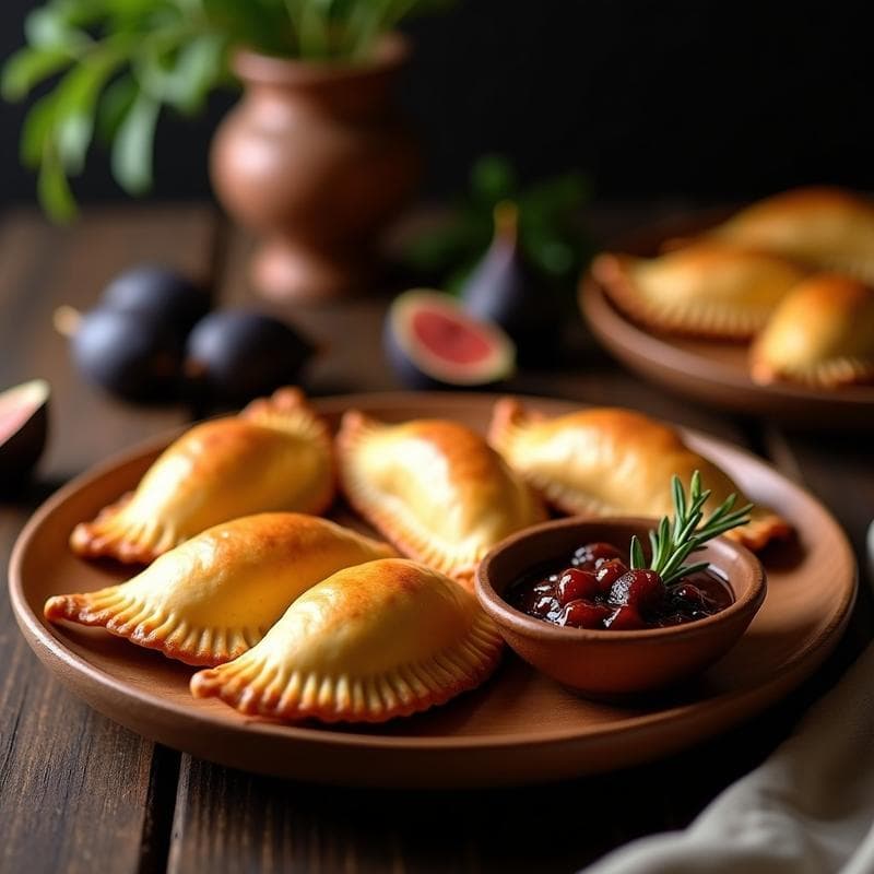 Empanadas de Carne de Avestruz con Salsa de Higos: Receta Sudamericana Gourmet