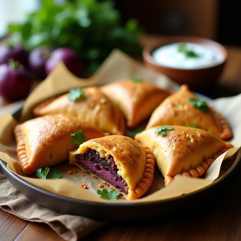 Empanadas de Batata Morada y Pollo al Curry: Receta Peruana en Airfryer Sin Aceite