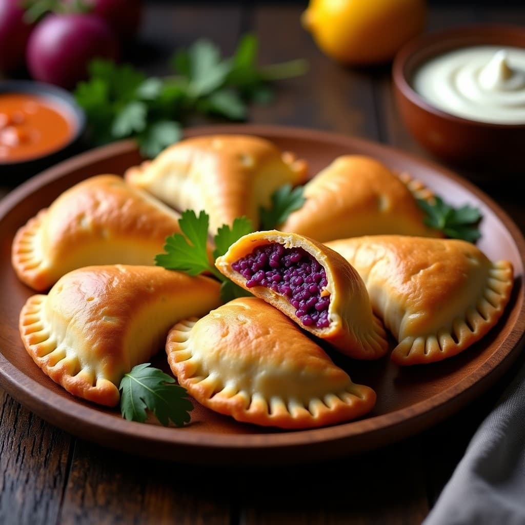 Empanadas de Batata Morada y Queso de Anacardos: Receta Peruana Alta en Antioxidantes