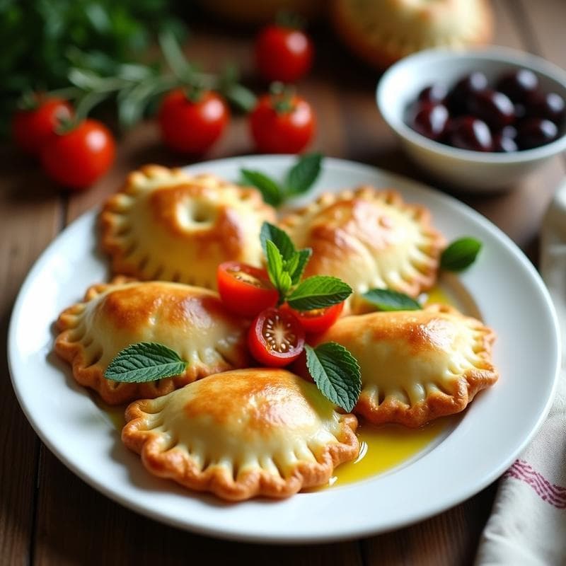 Empanadas de Berenjena y Queso Halloumi: Receta Mediterránea en Airfryer y Sin Masa