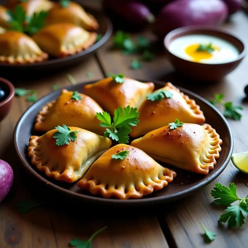 Empanadas de Masa de Camote y Carne Molida de Alcachofa: Receta Peruana Vegana