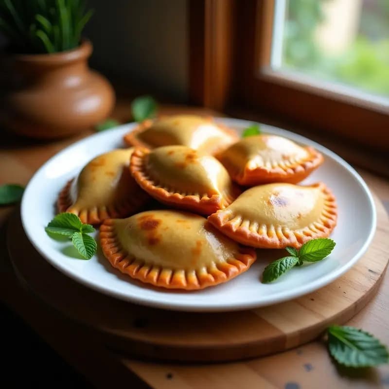 Empanadas de Camote Morado con Relleno de Cacahuete y Plátano: Postre Peruano en Airfryer