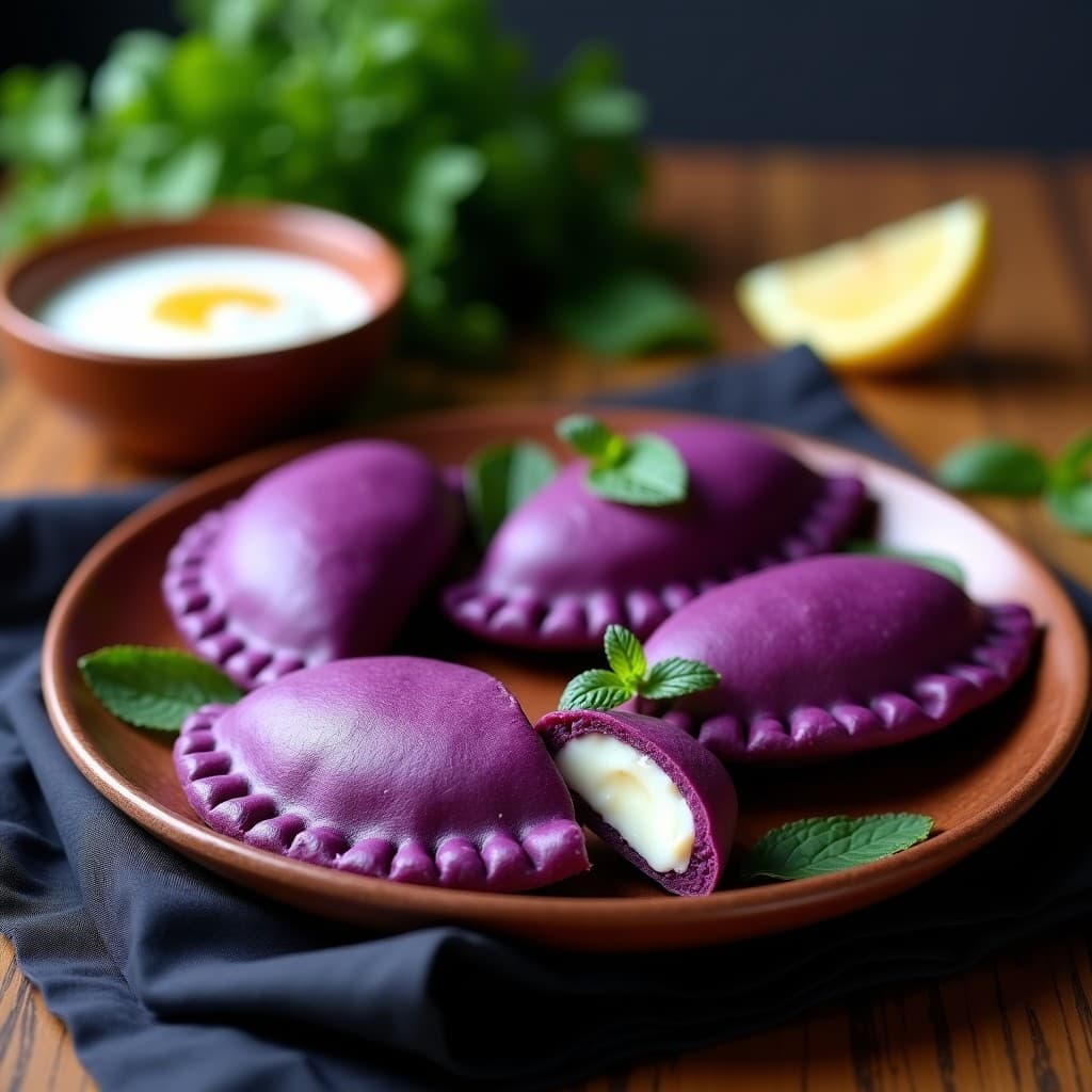Empanadas de Masa de Camote Morado y Queso de Cabra: Receta Peruana en Olla Rápida