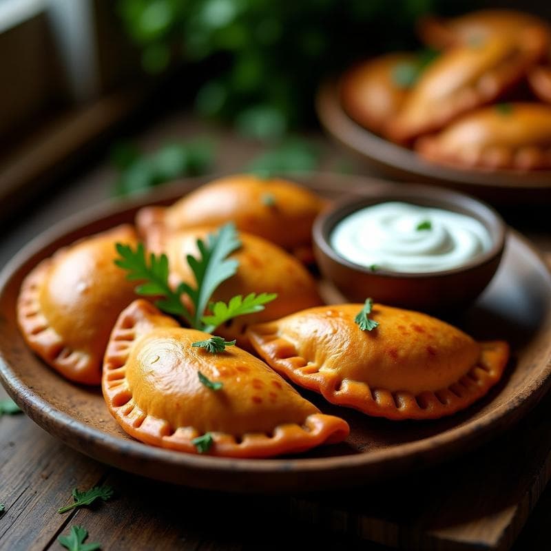 Empanadas de Masa de Camote y Relleno de Pollo al Curry: Receta en Olla Express Sin Gluten