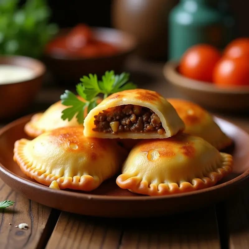 Empanadas de Carimañola con Relleno de Carne y Yuca: Receta Colombiana Crujiente en Freidora