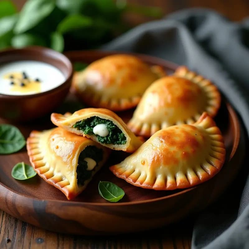 Empanadas de Carimañola con Relleno de Espinacas y Queso Blue: Receta Colombiana Fusion