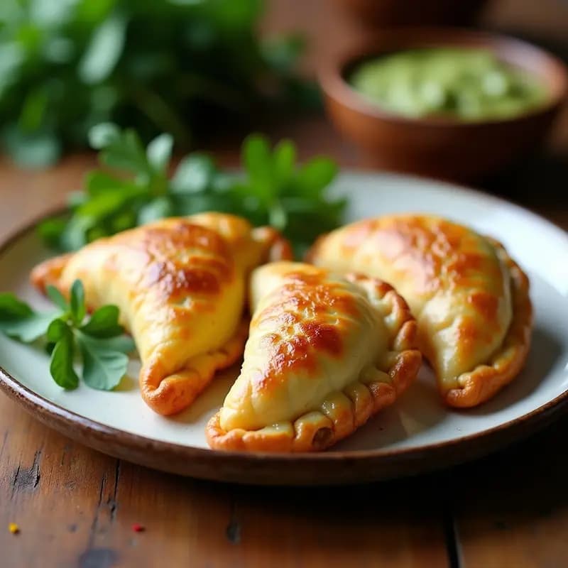 Empanadas de Carimañola Rellena de Queso de Búfala y Pesto de Rúcula: Receta Colombiana Gourmet en Airfryer