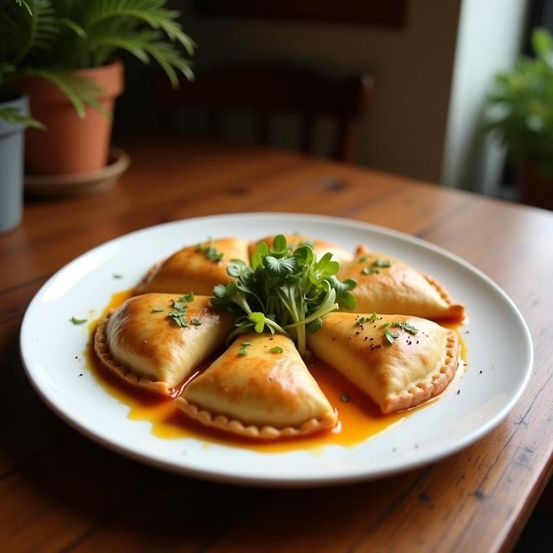 Empanadas de Carimañola con Relleno de Queso de Cabra y Cebolla Caramelizada: Receta Colombiana Gourmet en Airfryer